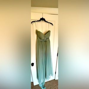 Sage green bridesmaid/prom/formal dress, size 6.